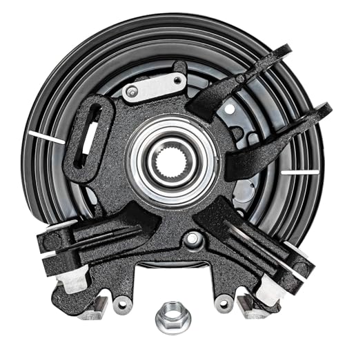 Detroit Axle - Rear Steering Knuckles w/Hubs + Upper Control Arms w/Ball - size: 4CU47707/4PC