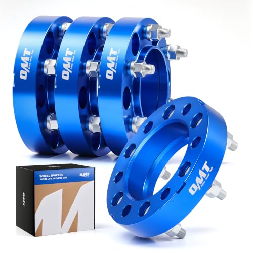 OMT 6x5.5 Wheel Spacers with 106mm Center Hub Bore, Set of 4 - color: Blue, size: 6x5.5" Hubcentric