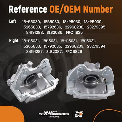 maXpeedingrods for 18B5030 18B5031 Rear Brake Calipers for Chevy - size: 18B5030+18B5031