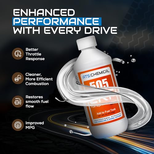 ATS Chemical 505 CRF Fuel System Treatment - 16 oz Powerful Carbon & Injector Cleaner for Gasoline & Diesel Engines - Help Boost MPG, Restore Power, & Reduce Emissions - Easy Pour Bottle - style: 505CRF Fuel System Cleaner 16 FL OZ