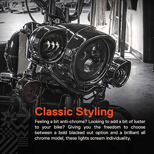 TRUE MODS 7 Inch LED Headlight for Harley Davidson Daymaker Motorcycle Kit - color: Black, size: Headlight Only