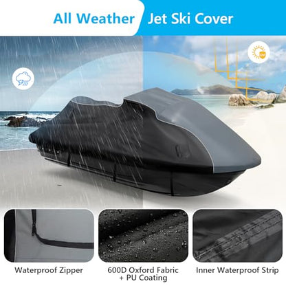 Jet Ski Cover for Yamaha EX Deluxe/Sport 2017-2024, EXR 2017-2021 600D - size: For Yamaha 2017-2024 EX Deluxe/EX Sport 2017-2021