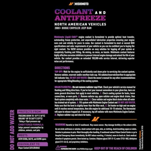 Mishimoto Liquid Chill® OE Coolant, Purple, North American Vehicles, 1 Gallon