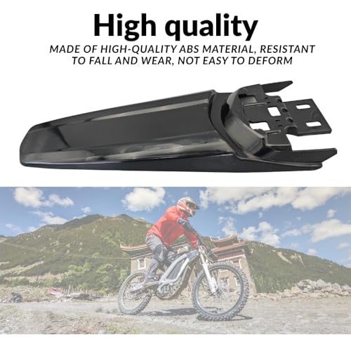 Extended Rear Fenders Longer Tail Guard for Surron Light Bee X/S and Segway X160/X260 (Bright Black) - color: Bright black