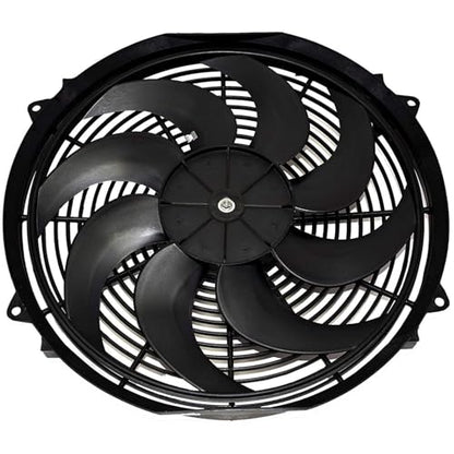 A-Team Performance Radiator Electric Cooling Fan - Electric Radiator Fan Kit for Cars - Reversible Push-Pull Assembly, 3000 CFM - Thermostat & Mounting Kit - 16 in, 12V, 8-Blade