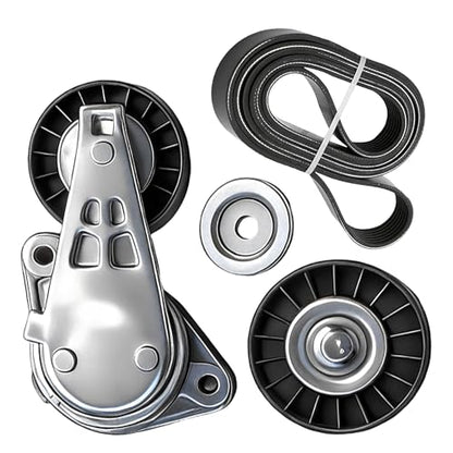 Serpentine Belt Kit With Tensioner And Idler Pulley For Hyundai Tucson - size: Hyundai Tucson, Santa Fe, Sonata V6 (99-09)