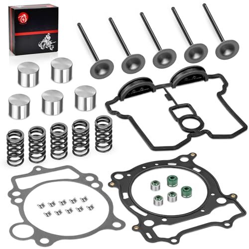 Cylinder Head Exhaust Intake Valve & Spring Gasket Kit for YFZ450 WR450F
