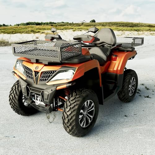HECASA Universal Front Rear Cargo Basket Compatible with ATV Drop Storage Rack Cargo Carrier Steel