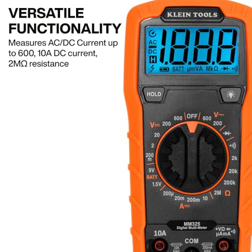 Klein Tools 80196 Digital Multimeter Kit with Case Set - size: Manual-Ranging with Case
