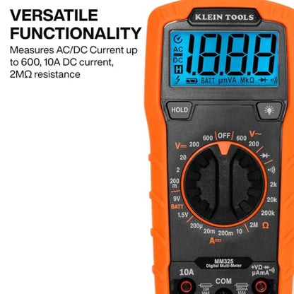 Klein Tools 80196 Digital Multimeter Kit with Case Set - size: Manual-Ranging with Case