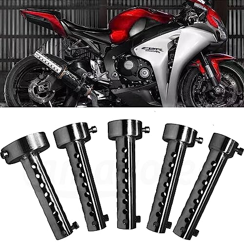 Motorcycle Exhaust Silencer Motorbike Muffler Insert Baffle Silencer Universal (black-48mm) - color: black-48mm