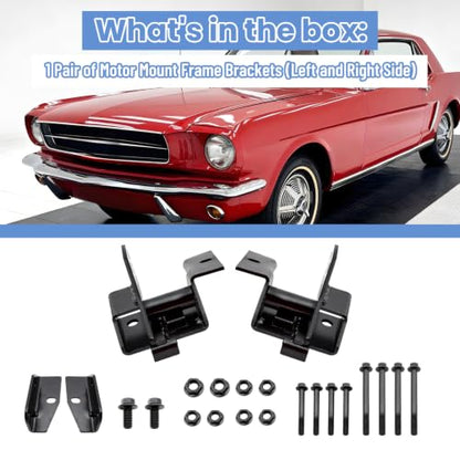 ASTROSYNC Motor Mount Kit Frame Brackets Fit for Ford Mustang 1965-1970