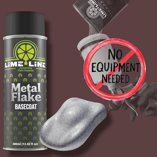 LiME LiNE Metal Flake Basecoat Automotive Grade Sparkle Spray Paint (Black) - color: Black