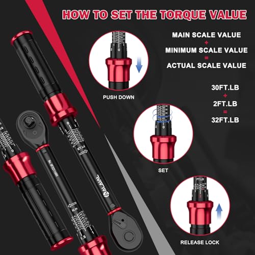 Spark Plug Socket Set with Torque Wrench 3/8 Drive, 5-45 ft.lb - size: 5PCS
