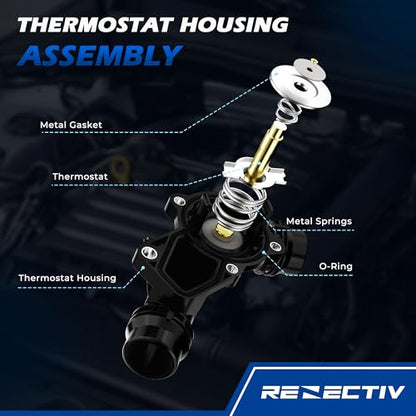 Engine Coolant Thermostat Housing Assembly with Seal BMW - color: 1531437040