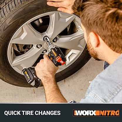 WORX Cordless Impact Wrench 20V 1/2" Brushless, WX272L - style: 20V Cordless Brushless Impact Wrench(Battery Pack & Charger)