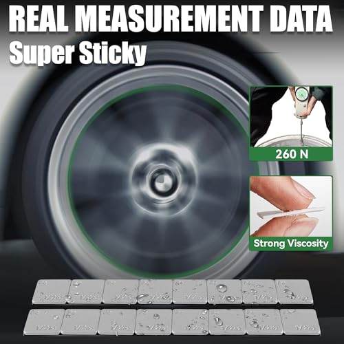 0.5 Oz Stick on Wheel Weights（144pcs,72oz）,1/2 Oz Gray Adhesive Backed Wheel Weights for Cars, Trucks, SUVs, Motorcycles, Low Profile - color: Gray, size: 0.5oz-144PCS