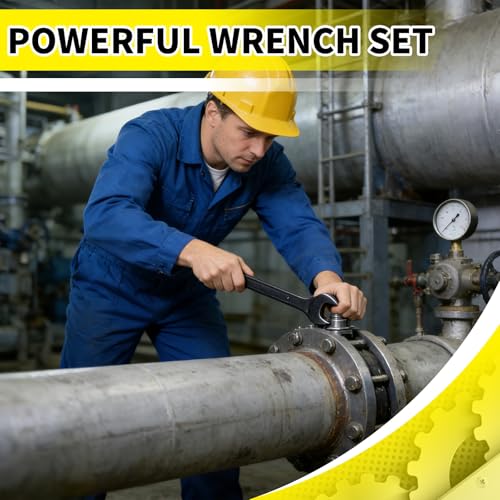Jumbo Combination Wrench Set | 10 Piece | SAE | 1-5/16” to 2” | Open End | Storage Bag Included | for Professional Mechanic Use – Large Wrench Set - color: Sae, size: 10-Piece Set