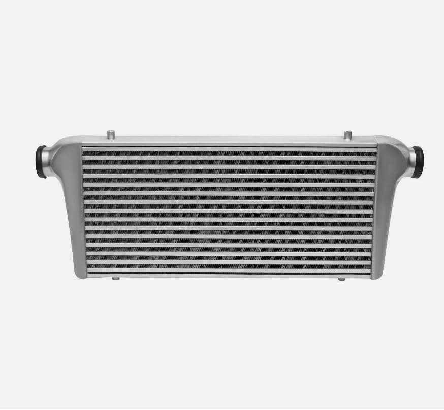 24"x12"x3" Aluminum Intercooler Universal+3" 8PCS Aluminum piping+Black hose kit