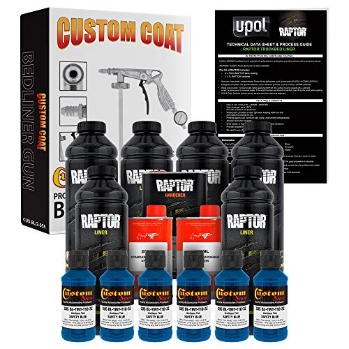 Custom Shop 1.5 Gallon kit, Safety Blue Urethane Spray-On Truck Bed Liner