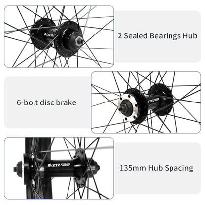 20"/26" x 4.0 inch Fat Tire Ebike Front Wheel,QR 9x135mm - color: 20*4.0 inch