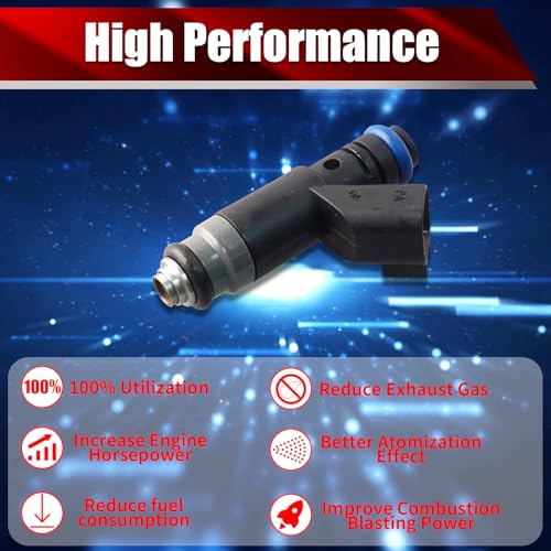 Set of 4 Fuel Injectors 4891573AB FJ483 RL891573AB Replacement - size: FJ483
