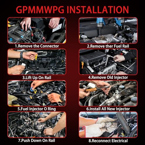 8Pcs Fuel Injectors 0280158140 FJ1008 Compatible with Ford Expedition 2007 2008, for Lincoln Navigator 2007 2008 5.4L V8 Replacement 800-2044N CM-5145 8002044N CM5145 7L1Z9F593B Set of 8
