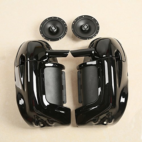 XFMT Lower Vented Leg Fairing W/ 6.5" Speakers for Harley Touring 1983-2013 Road King Electra Street Glide Ultra Classic - color: W/ Speakers For '83-‘13
