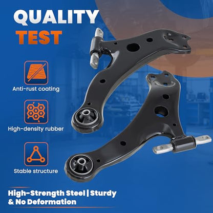 KUIPERAUTO 10PCS Front Suspension Kit Upper/Lower Control Arms Compatible with 1999-2006 GMC Sierra Chevrolet Silverado 1500 RWD Only - style: RWD Front Upper/Lower 10PCS