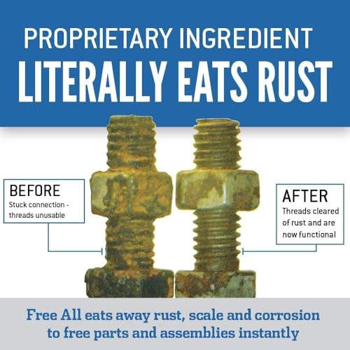 Free All Deep Penetrating Oil Rust Remover, Loosen Rusty Nuts & Bolts, Screws, Clamps, Pipes, 11 oz. Aerosol, 12 Pack - style: 12 Cans of 11 Ounces