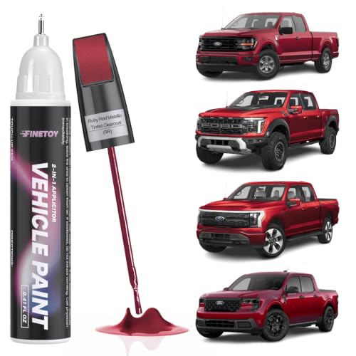 Ruby Red Metallic Tinted Clearcoat(RR) Car Touch Up Paint for Ford - color: Ruby Red Metallic Tinted Clearcoat(RR) for 2013-2026 F-150/2013-2026 Super Duty F-250, F350 ,F450/2025-2026 Maverick/2025-2026 Ranger/2025 Bronco Sport/2025 Bronco/2025 Super Duty