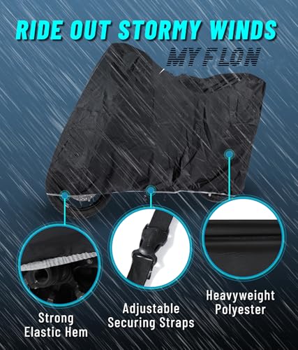 Motorcycle Cover All Season Universal Waterproof Sun Outdoor and Indoor Protection &MYFLON Motorcycles Vehicle Cover (Extra Large TOPCASE) - size: EXTRA LARGE TOPCASE