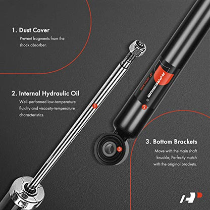 A-Premium Rear Shock Absorbers, Set of 2 - Compatible with Volkswagen, Audi