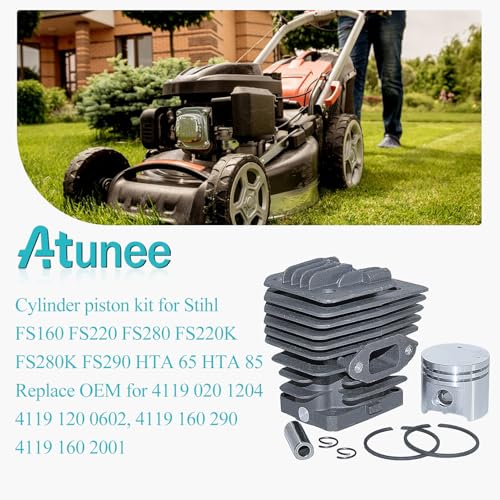 38mm Cylinder Piston Kit for Stihl FS160 FS180 FS220 FS280 FS290 with Carburetor Clutch Drum Replace Part 4119 020 1204
