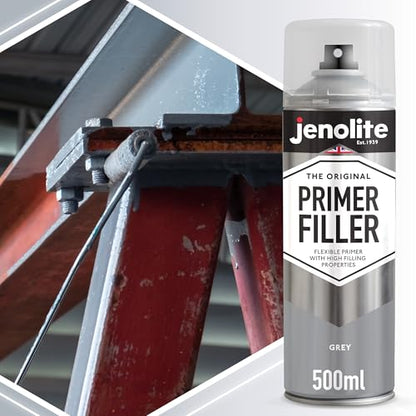 JENOLITE Primer Filler Aerosol, Quick-Drying Multi-Surface, Grey 1x16.9oz - color: GREY