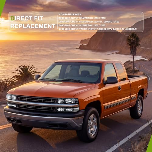 AUTOSAVER88 Headlights Compatible with 1999-2002 Chevy Silverado - color: Black Clear