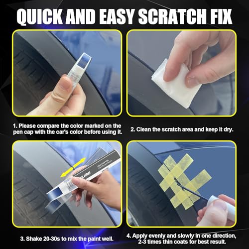 KIKIMO for Tesla Touch Up Paint(Pearl White Multi-Coat(PPSW)) - color: Pearl White Multi-Coat(PPSW)