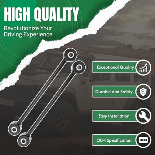 2PC Sway Bar End Link for Chrysler 2005 2006 2007 2008 09 2010 2011 2012 2013 2014 2015 2016 2017 2018 2019 2020 2021 2022 2023 300, 04-08 Pacifica, for Dodge Challenger Charger Magnum K7470 - size: K7470 X2