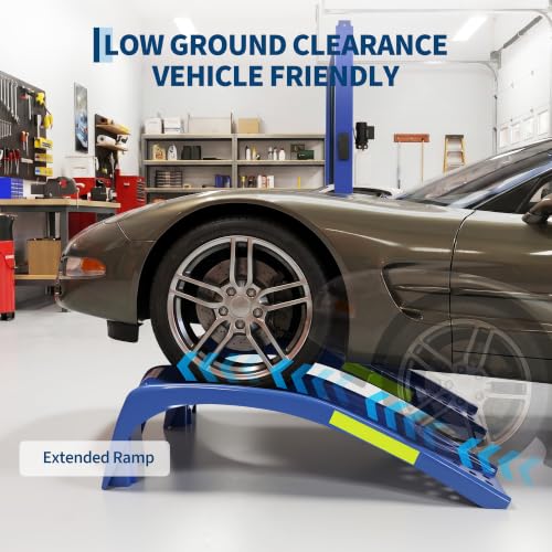 Solid Steel Car Ramp Set, 4 Ton Heavy Duty Truck Maintenance Ramps