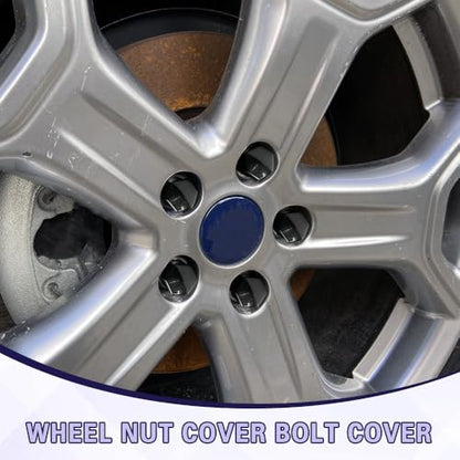 20PCS Car Wheel Lug Nut Covers, Hexagonal Plastic Dustproof Wheel Nut Rim Cover, 17mm Wheel Nut Covers with Removal Tool, Rust-Resistant Car Lugnut Caps for Most Vehicles (Black/17MM) - color: Black/17MM