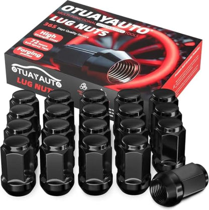 OTUAYAUTO 7/16-20 20PCS Lug Nuts - Replacement for 1964-1983 Chevy Malibu - color: Black, size: 7/16-20, style: 20 PCS