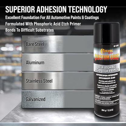 Custom Shop Self Etching Primer Spray, 12.9oz Gray, Acid Etch Primer