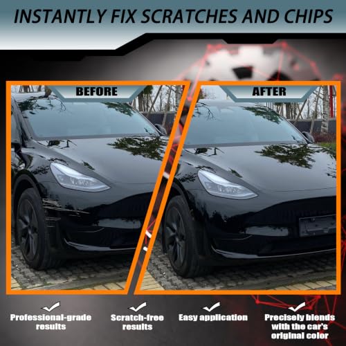 (Solid Black PBSB) Touch up Paint for Tesla Model Y/3/X/S OEM Color Match - color: Car Touch up Paint(Solid Black(PBSB)) Compatible with Tesla Model Y/3/X/S