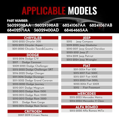 TPMS 433MHz Chrysler Jeep Dodge Fiat Tire Pressure Monitoring Sensor 4-Pack - size: 56029398AB
