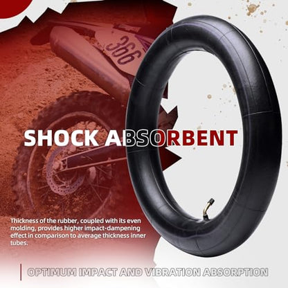 (2 Pack) AR-PRO 3.00/3.50-12" Exact Replacement Dirt Bike Inner Tubes with TR87 Bent Valve Stem - Highly Compatible with Honda CRF50/XR70, Kawasaki KLX 110, and Yamaha TTR90/TTR110 - size: 3.00/3.50-12", TR-87 Valve