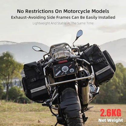 Rhinowalk Motorcycle Saddlebags Waterproof 25L Saddle Bag Quick Release side bag Fits Most Adventure and Sports Bike Motorcycle Racks,1 pack - size: 25L