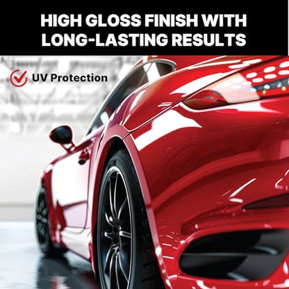 LAUCO FC1100 Ultimate Speed Clear Coat Kit with FH1010 Fast Hardener, 4:1 Automotive Clear Coat System, High Gloss Fast Drying Finish, UV Protection, 1 Gallon Clear Coat + 1 Quart Hardener 1100