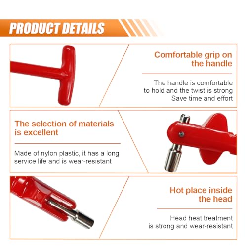 Universal Car Tire Valve Stem Puller/Installer with T Handle, Red - color: Red