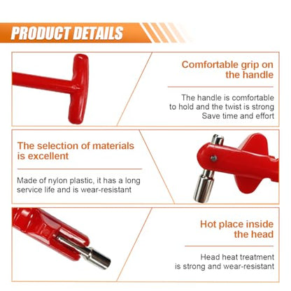 Universal Car Tire Valve Stem Puller/Installer with T Handle, Red - color: Red
