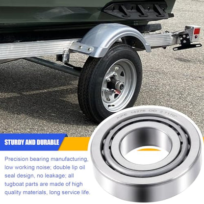 XiKe 25580/25520 & 14125A/14276 Trailer Bearings Wheel Hub Kit, 4 Sets - size: 25580/20 ＆ 14125A/76 + Seal ID 2.125'' ＆ 2.250'', style: Pack 4 Set